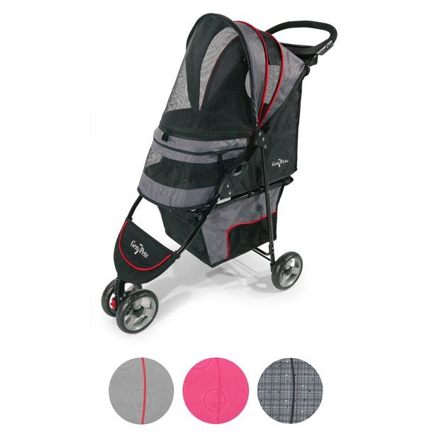 Photo 1 of Gen7Pets Grey Shadow Regal Plus Pet Stroller, 38 L X 17 W X 38 H, 38 in, Gray