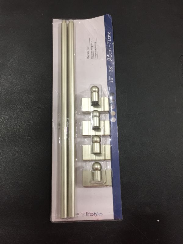 Photo 1 of Adjustable Magnetic Rods for Metal Appliance, Doors, Windows, 9 to 16 Inch Easy Installation (Champagne, 2pack)