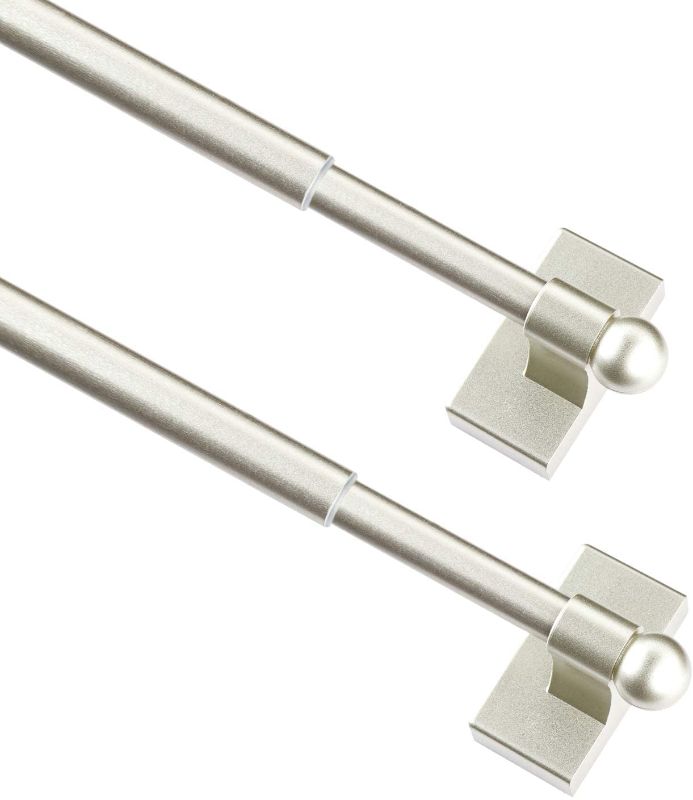 Photo 1 of Adjustable Magnetic Rods for Metal Appliance, Doors, Windows, 9 to 16 Inch Easy Installation (Champagne, 2pack)