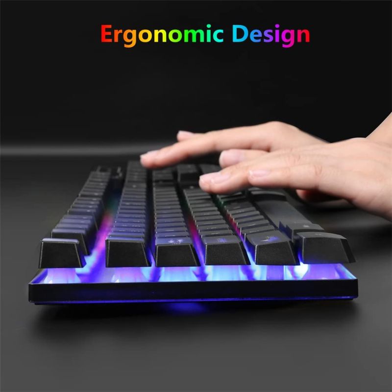 Photo 3 of RGB Gaming Keyboard and Colorful Mouse Combo,USB Wired LED Backlight Gaming Mouse and Keyboard 