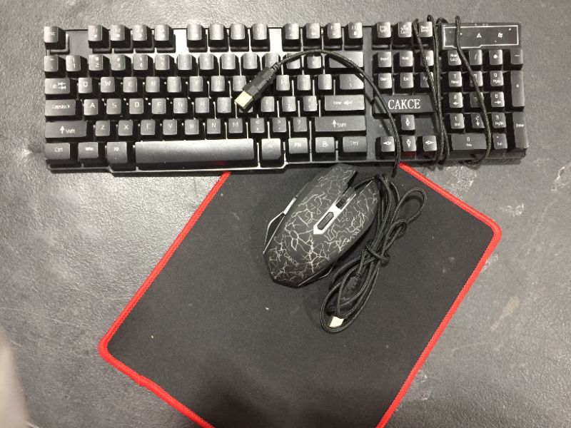 Photo 4 of RGB Gaming Keyboard and Colorful Mouse Combo,USB Wired LED Backlight Gaming Mouse and Keyboard 