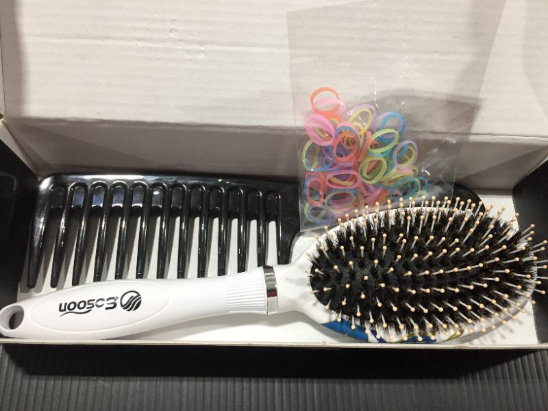 Photo 3 of Boar Bristle Hair Brushes for Women Kids Thick Curly Wet Dry Hair