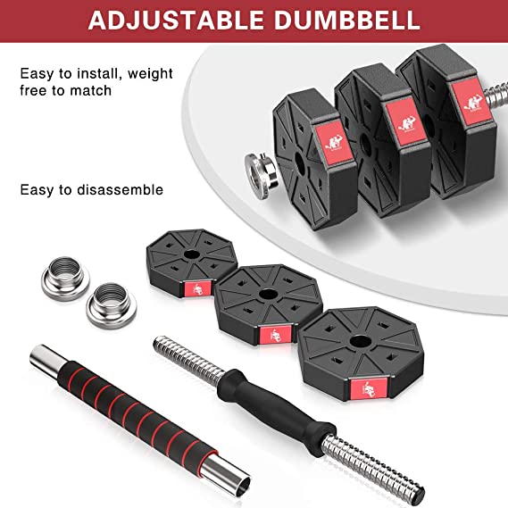 Photo 2 of Adjustable weight dumbbell set.