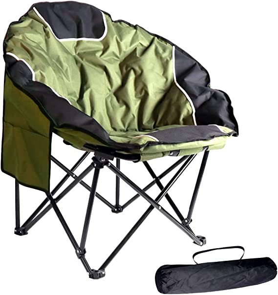 Photo 1 of BIGTREE Portable Outdoor Moon Chair with Cup Holder and Carry Bag 