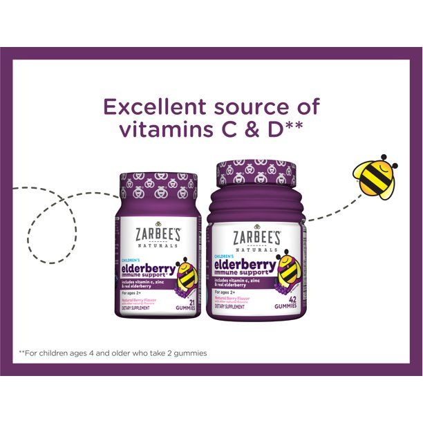 Photo 2 of Children's Elderberry Immune Support 42 Count by Zarbees [EXP 7-22]