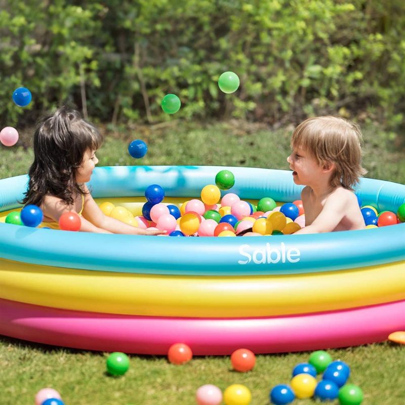 Photo 2 of Sable Kiddie Pool, Inflatable Baby Pool 58'' x 13'', Kids Swimming Pools for Babies, Toddlers