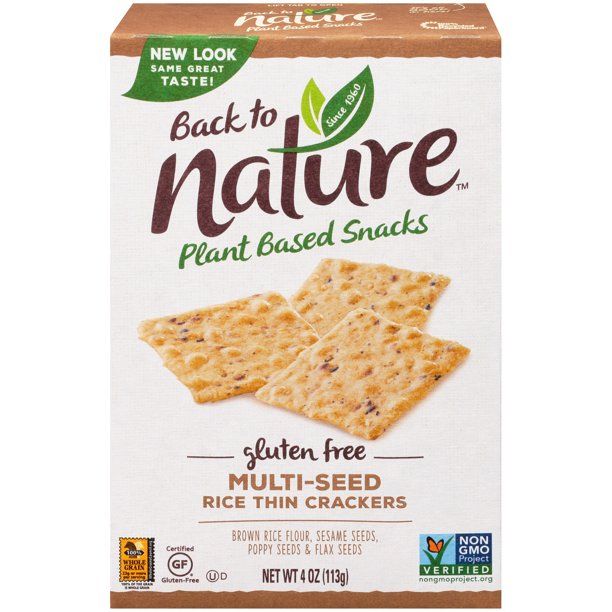 Photo 1 of [5 Pack] Back to Nature Rice Thin Crackers - Gluten Free Multi-Seed 4 Oz