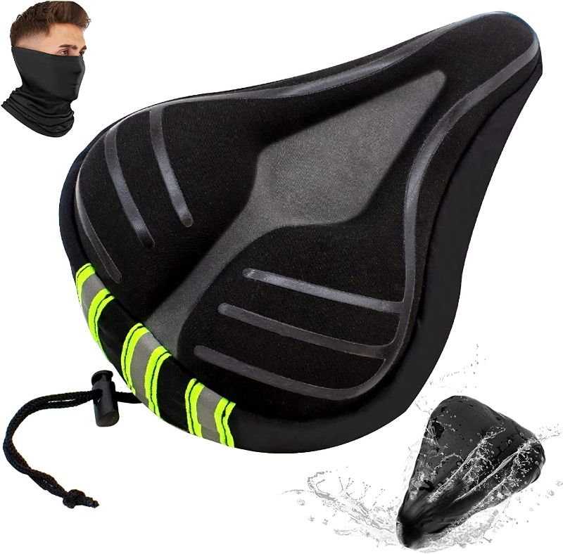 Photo 2 of Bike Seat Cushion 11.5in x 7.5in, Soft Gel Padded Bike Seat Cover for Men & Womens