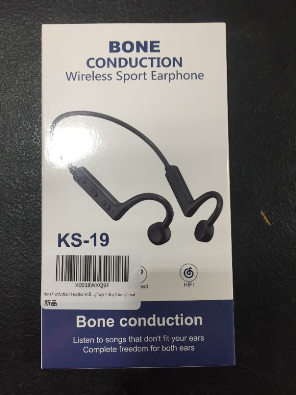 Photo 3 of Bone Conduction Headphones Bluetooth, Wireless Earphones Built-in Noise-canceling Mic