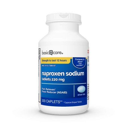 Photo 1 of Basic Care Naproxen Sodium Tablets, 300 Count (Pack of 1) 300 Count