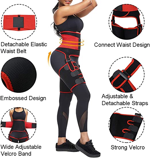 Photo 2 of Women High Waist Thigh Trimmer Thigh Compression Wrap Neoprene