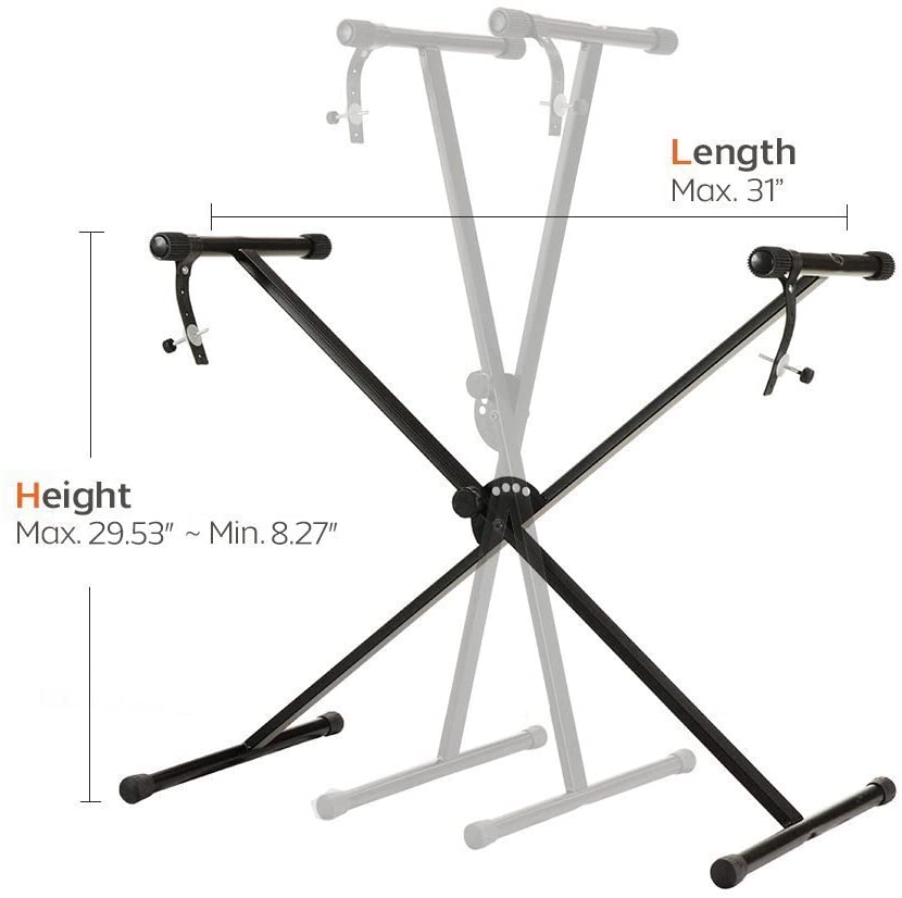 Photo 2 of  One-Tier Portable Single-X Keyboard Stand ***** MISSING SCREWS  AND 2 TOP SMALL BARS  -  ALL OTHER PARTS ARE IN PACKAGE WITHOUT DAMAGE ***