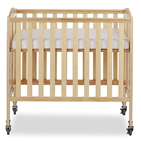 Photo 2 of Dream On Me 2-in-1 Folding Portable Crib, Natural, Large
