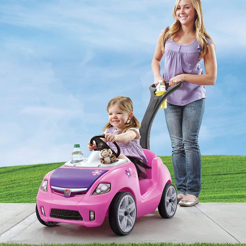 Photo 2 of Step2 Whisper Ride II Push Car | Pink Toddler Ride On Toy
