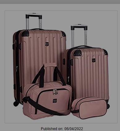 Photo 1 of 4-Piece Hardside Value Luggage Set (Midtown) PINK 