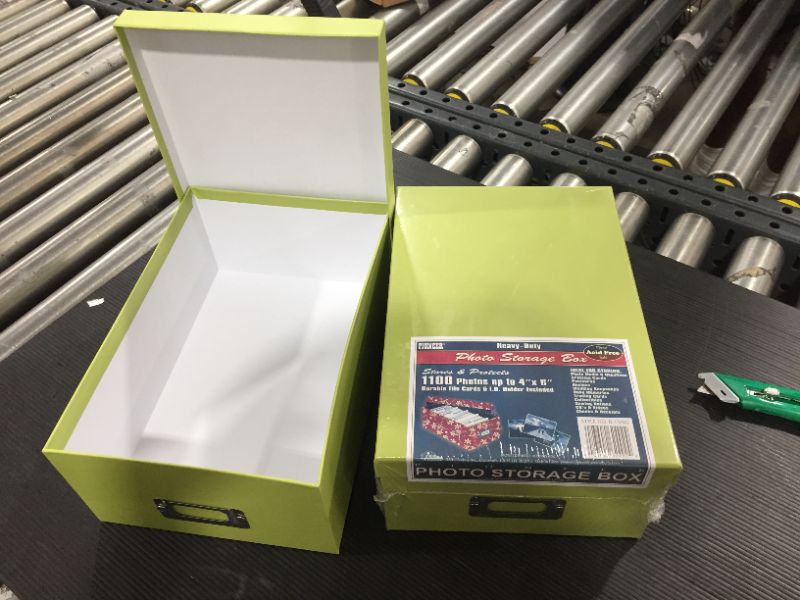 Photo 3 of 2 PACK - Pioneer Photo Storage Boxes, Holds Over 1,100 Photos Up To 4-6 Inches Photo Album-Sage Green
