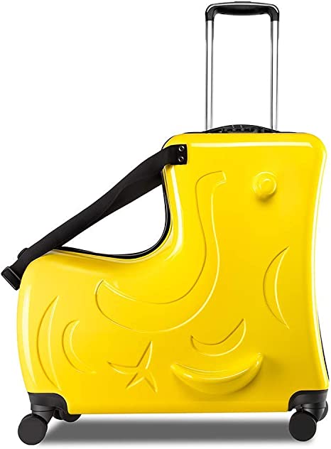 Photo 1 of AO WEI LA OW Duffel Bag for Kids Ride-On Suitcase Carry-On Luggage with Wheels suitcase fits to kids aged 1-6 years old (Yellow, 20 Inch)