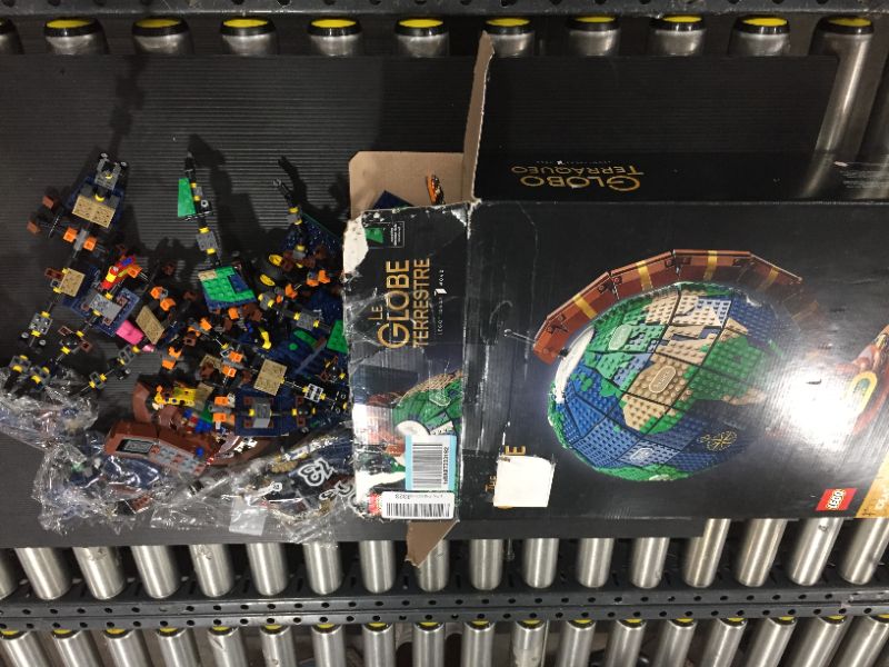 Photo 2 of LEGO Ideas The Globe 21332 Building Set; Build-and-Display Model for Adults; Vintage-Style Spinning Earth Globe; Home Decor Gift for People with a Passion... *** ITEM HAS PREVIOUSLY BEEN OPENED - NO WAY TO TELL IF ANY PIECES ARE MISSING **** SEEMS TO BE C