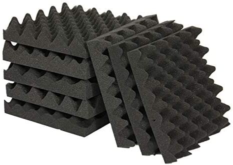 Photo 1 of 6 Pack Egg Crate Foam Cushion 2" Thick 12"W x12"L Acoustic Panels Sound Proof Foam Padding, Foam Sheets, Foam Pad, Dampening Foam, Convoluted Packing Foam