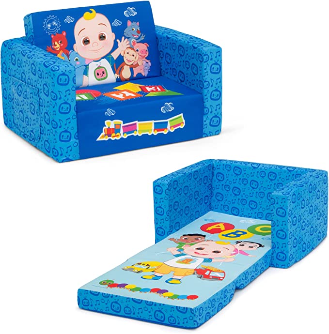 Photo 1 of CoComelon Cozee Flip-Out Chair - 2-in-1 Convertible Sofa to Lounger for Kids by Delta Children  *** ITEM HAS BEEN TAKEN APART YOU WILL NEED TO RE INSERT THE FOAM IN THE COVER  FOAM INCLUDED ***