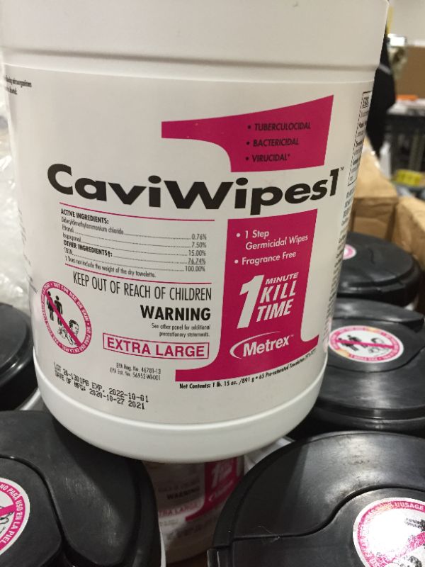 Photo 2 of 7 PACK - CaviWipes - Cavicide Germacidal Cleaner Wipes 160 ct  EXP 10/01/2022