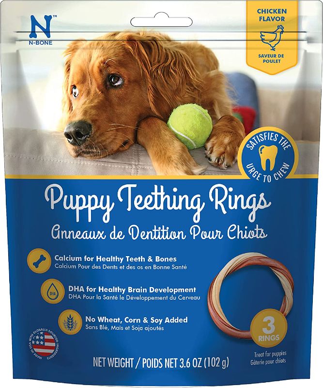Photo 1 of [2 Pack] N-Bone 3-Rings Puppy Teething Ring, Chicken Flavor