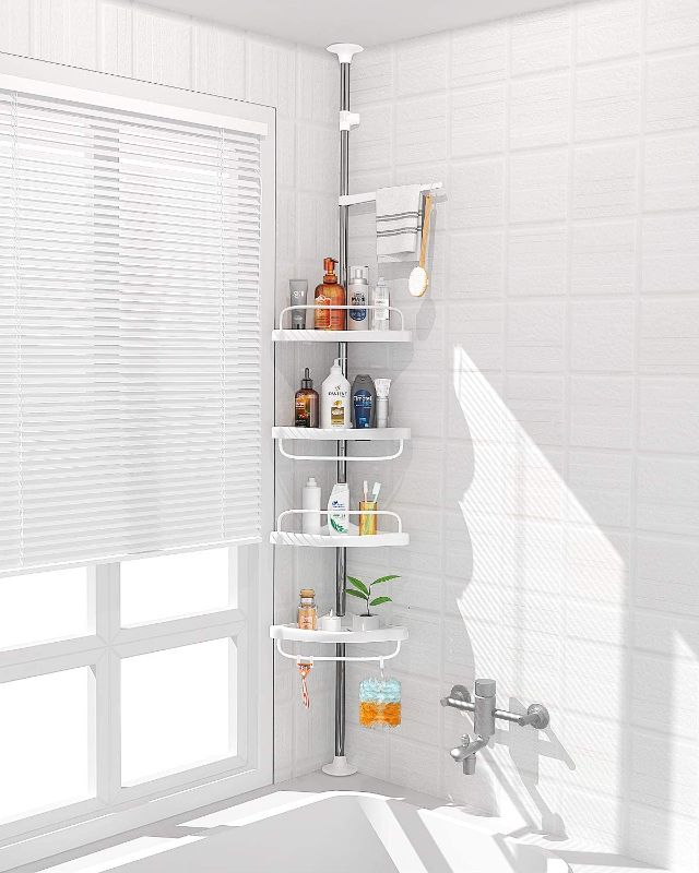 Photo 2 of ADOVEL 4 Layer Corner Shower Caddy, Adjustable Shower Shelf