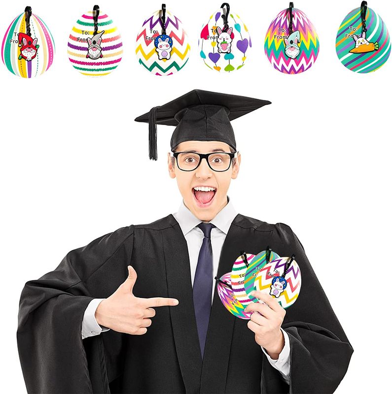 Photo 2 of [24 Piece] Congratulations Cards Cartoon Keychains with Funny Graduation Greeting