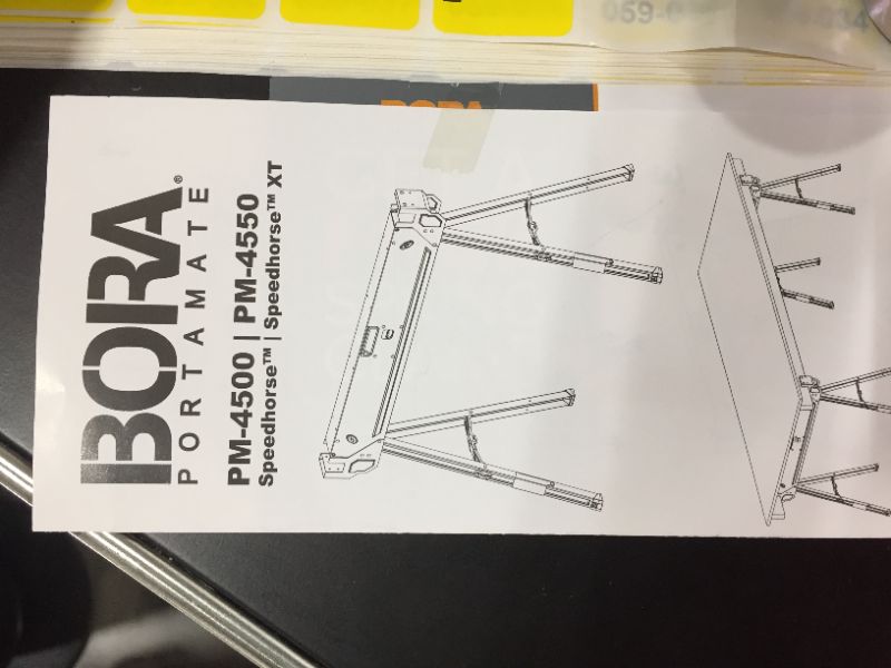 Photo 4 of Bora Portamate Speedhorse XT Adjustable Height Sawhorse Pair- Two pack, 30-36 inch height adjustable Legs, Metal Top for 2x4, Heavy Duty Pro Bench Saw Horse...
