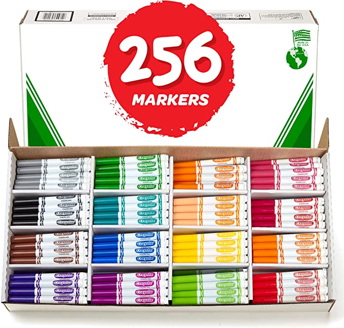 Photo 2 of Crayola Broad Line Markers Bulk, School Supplies, 16 Bold Colors, 256 Count
