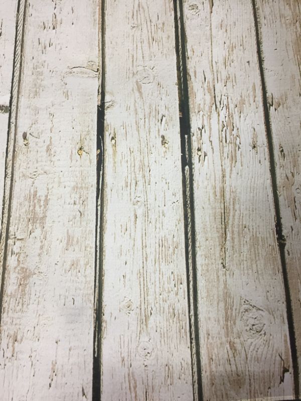 Photo 1 of [6ft x 4ft] square kitchen non slip rug - White rustic planks