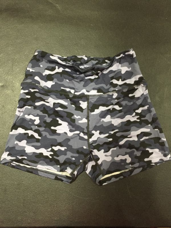 Photo 3 of [Size M] Biker Shorts for Women High Waist - 5" Workout Spandex Shorts for Running Athletic Hiking Yoga Golf [Camo]