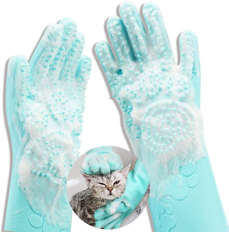 Photo 1 of Srtood Pet Grooming Magic Gloves with Adjustable Side Release Buckle Straps