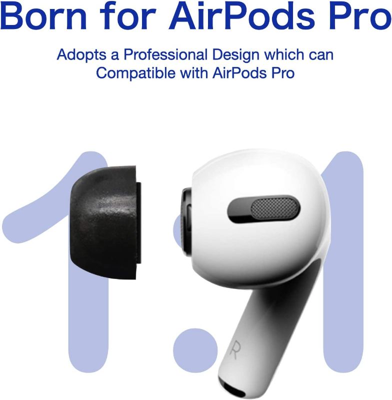 Photo 2 of 3 Pairs Comfortable Design Memory Foam Ear Tips for AirPod Pro