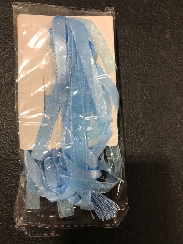 Photo 1 of Hand-made Grosgrain Ribbon Alligator Clips Hair Accessories for Kids Teens Women Pets [Blue Butterflies]