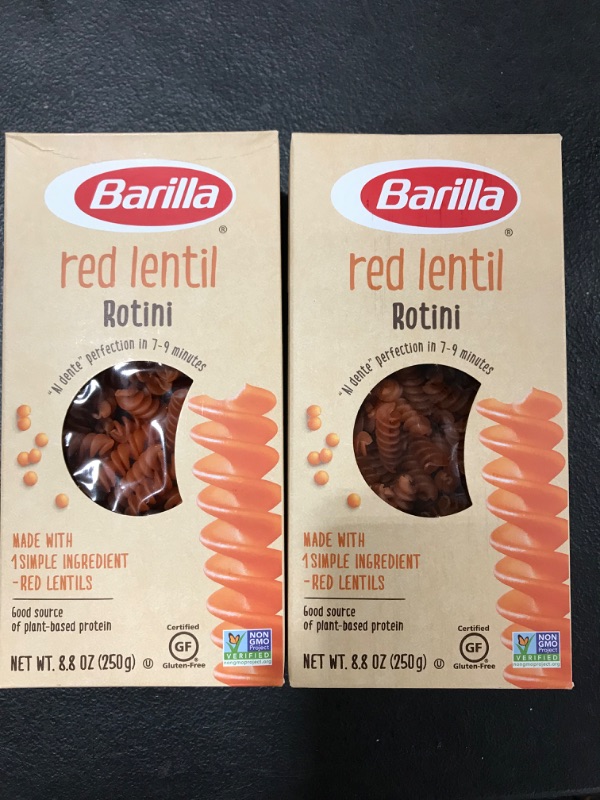 Photo 2 of [2 Pack] Barilla Gluten Free Red Lentil Rotini & Red Lentil Penne Pasta Variety Pack (8.8 oz per box)