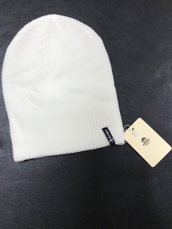 Photo 4 of FURTALK Beanie Hat for Women Men- Cream