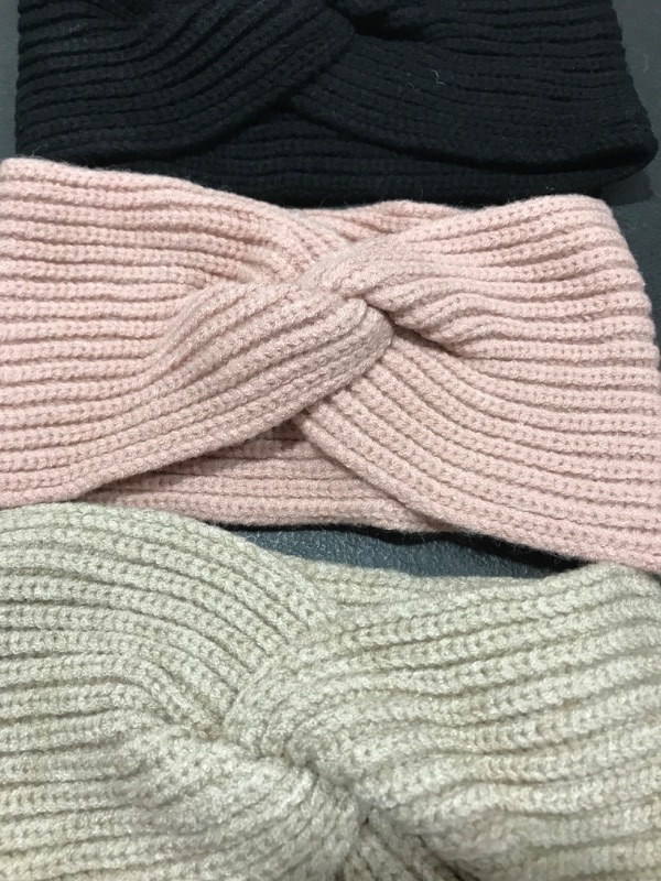 Photo 4 of Winter Headband for Women [Black, Khaki, Pink]