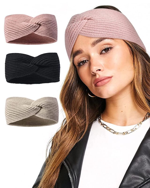 Photo 1 of Winter Headband for Women [Black, Khaki, Pink]