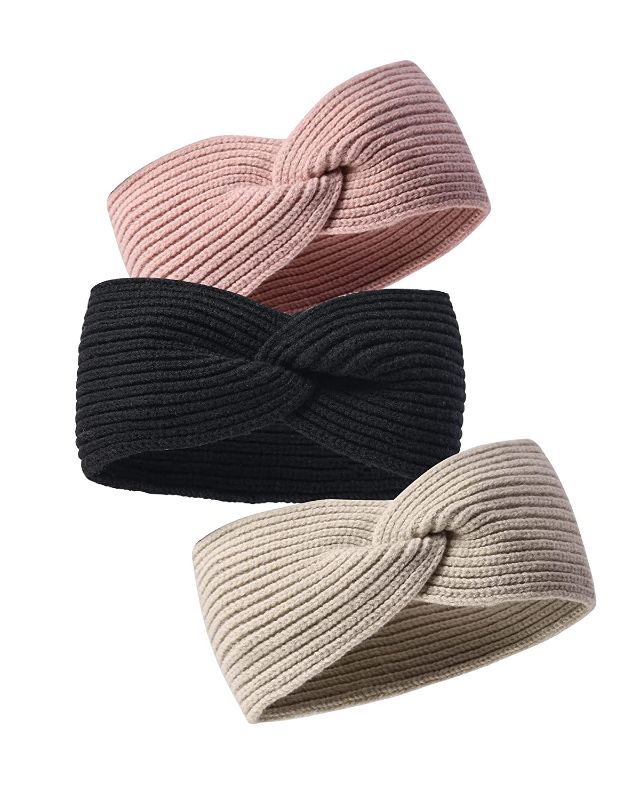 Photo 2 of Winter Headband for Women [Black, Khaki, Pink]