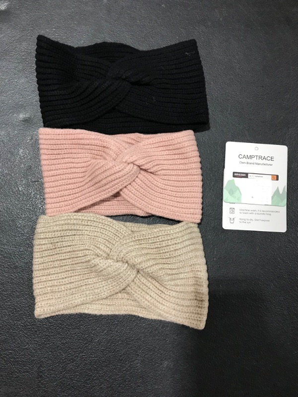 Photo 3 of Winter Headband for Women [Black, Khaki, Pink]