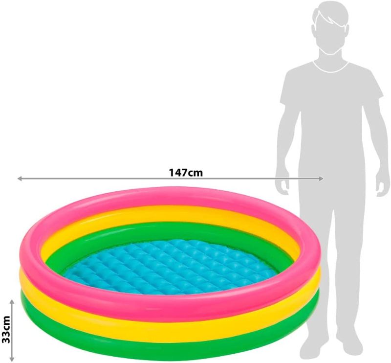 Photo 2 of Intex Kiddie Pool - Kid's Summer Sunset Glow Design - 66" x 18"