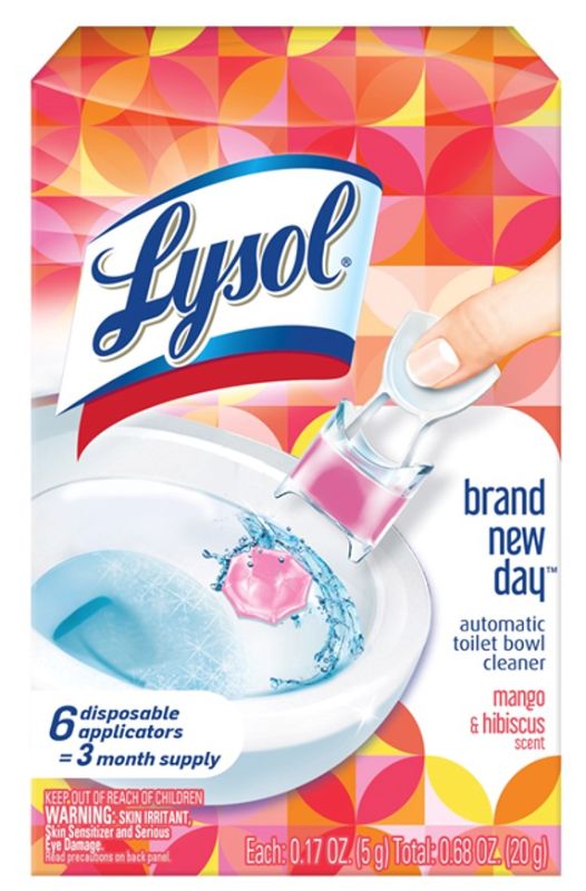Photo 1 of [2Pack] Lysol Toilet Bowl Cleaners, Mango and Hibiscus Scent, 0.68 Ounce, 6 Count