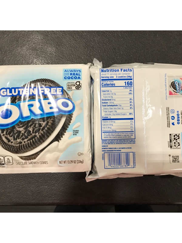 Photo 3 of [2 Pack] OREO Original Gluten Free Cookies Family Size - 13.29oz [6-30-22]
