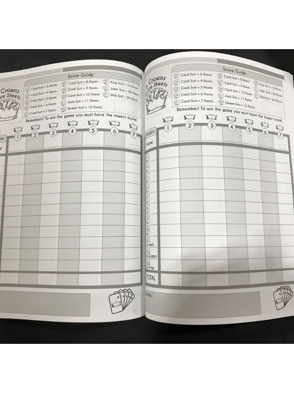 Photo 2 of 5 Crowns Score Sheets: Large Score Pages for Scorekeeping | Five Crowns Score Pads