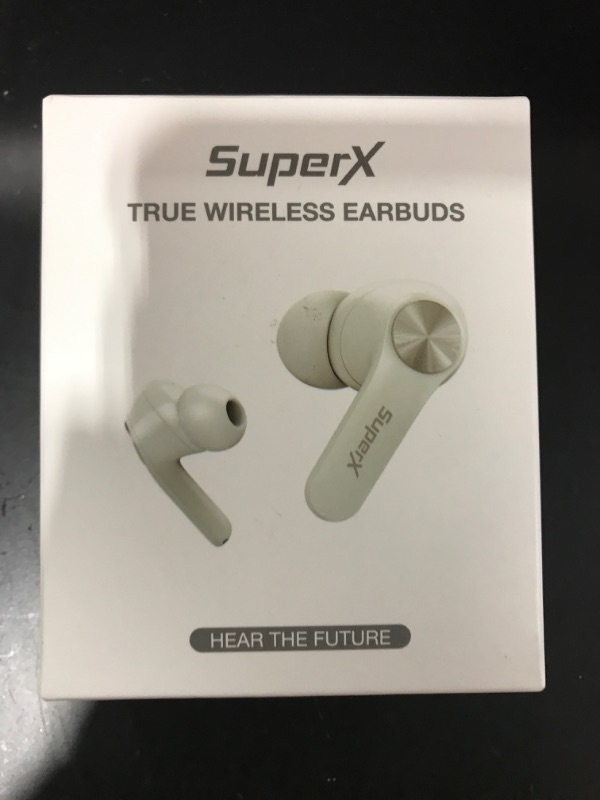 Photo 3 of SuperX Bluetooth 5.0 Wireless Earbuds with Charging Case IPX5 Sweatproof Headset/Headphones in Ear Built in Mic