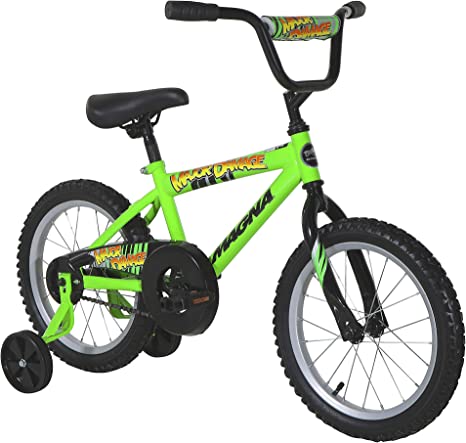 Photo 1 of Magna Kids Bike Boys 16 Inch Wheels with Training Wheels in Green for Ages 4 Years and Up
