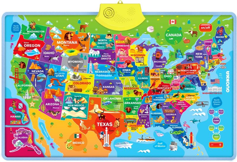 Photo 1 of USA Map Educational Toy for Kids 3-7 Year Old - US Interactive Learning