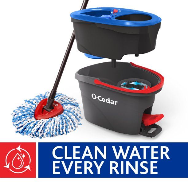 Photo 1 of (DOES NOT INCLUDE MOP) O-Cedar EasyWring RinseClean Spin Mop and Bucket System, Hands-Free System
