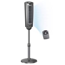 Photo 1 of 52 in. Space-Saving Pedestal Fan with Remote Control
